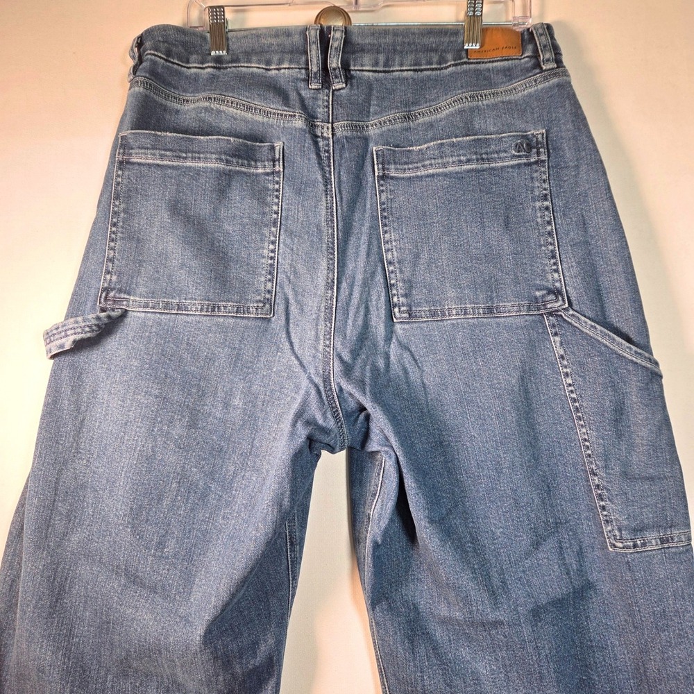 American Eagle Curvy Super High-Rise Baggy Wide Leg Carpenter Jeans Y2K